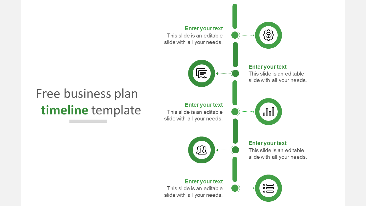 free business plan timeline template-green